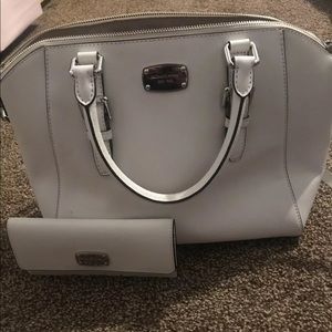 Michael Kors satchel with Michael kors slim wallet